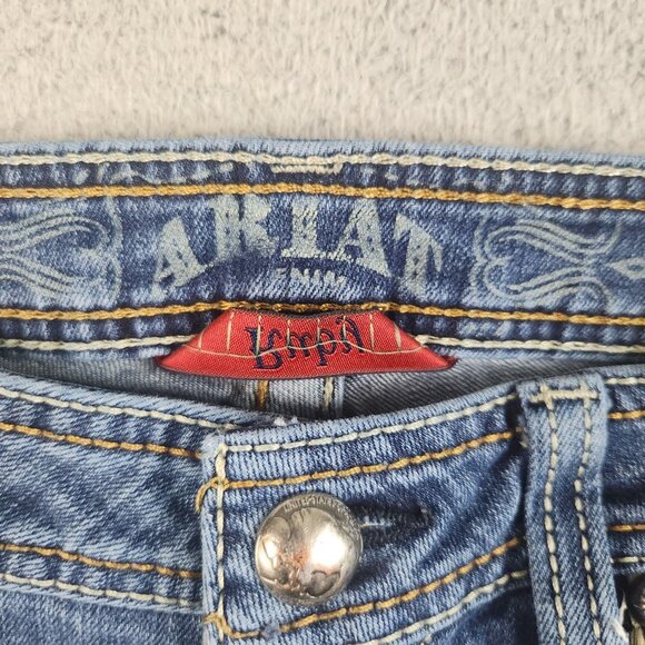 Ariat Ruby Jeans Women's 29R Bootcut Western Embroidered Flap Pockets Denim Blue - Picture 8 of 14